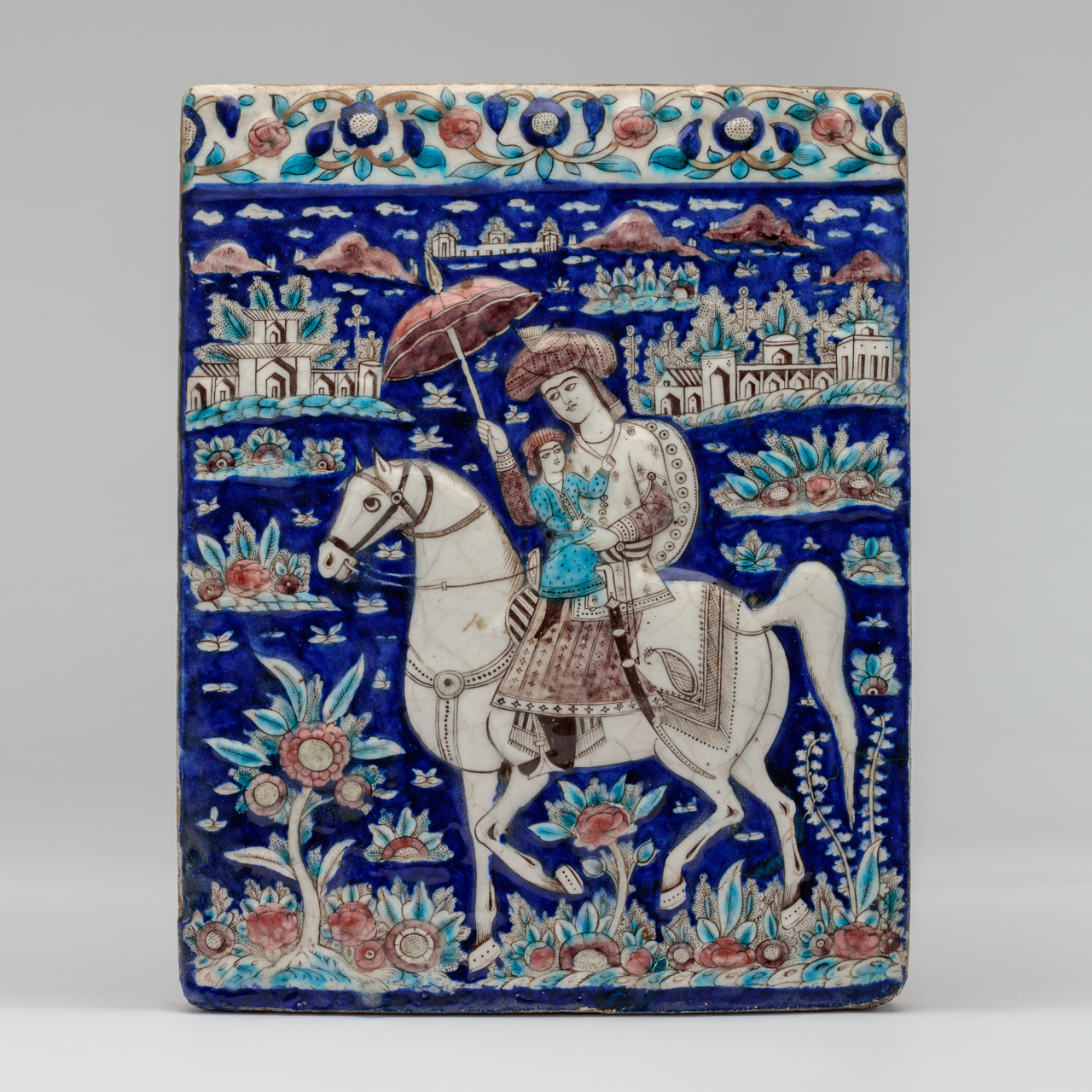 Qajar Horseman Tile