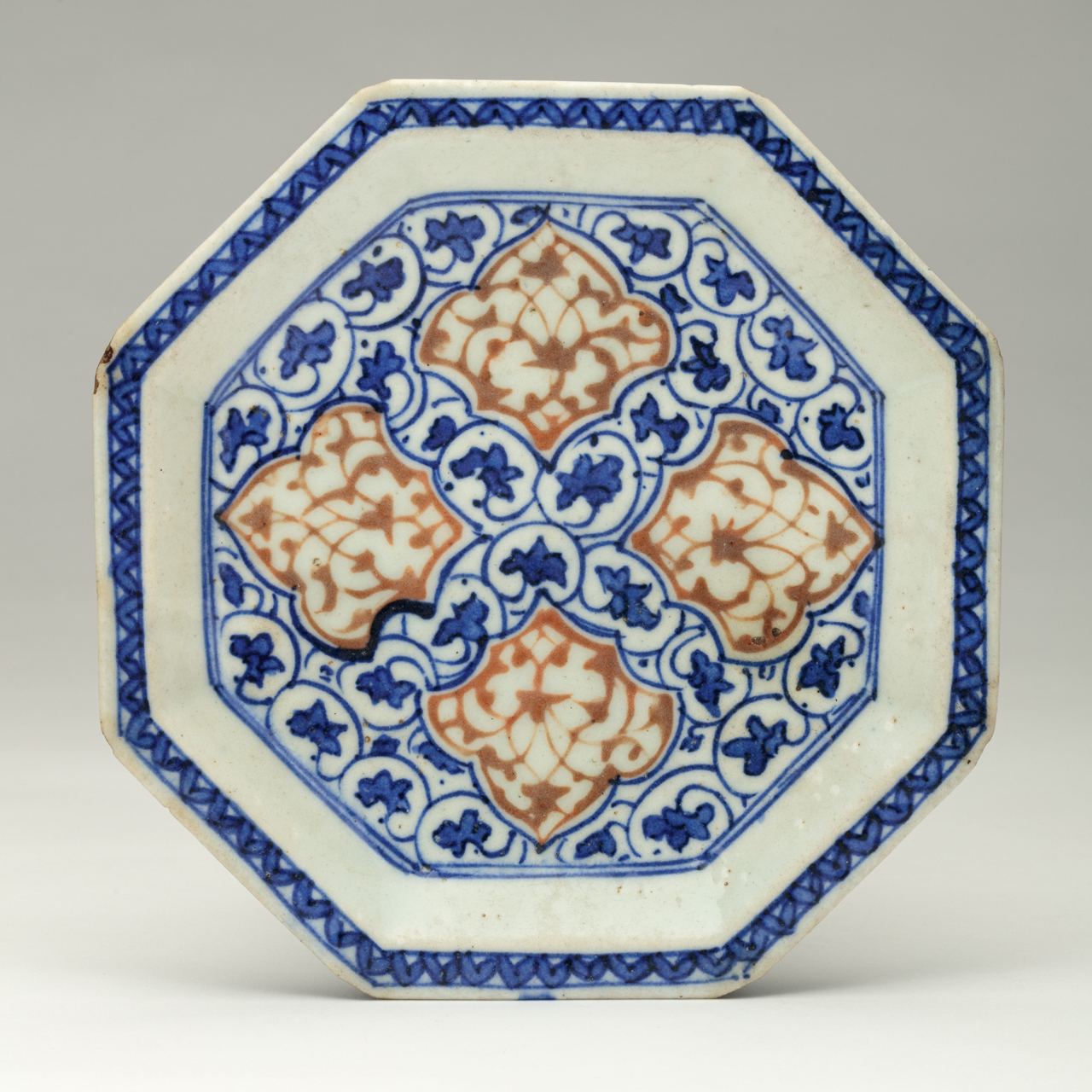 Safavid Polychrome Pottery Dish
