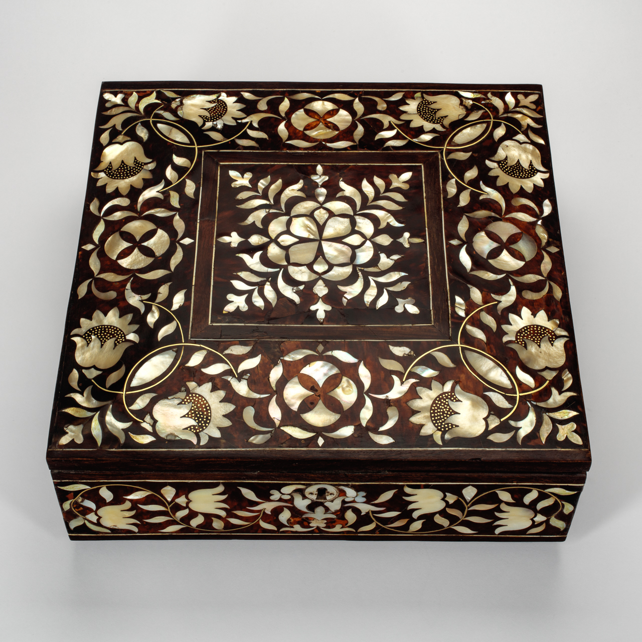 Tortoiseshell Box Inlaid with Mother-of-Pearl