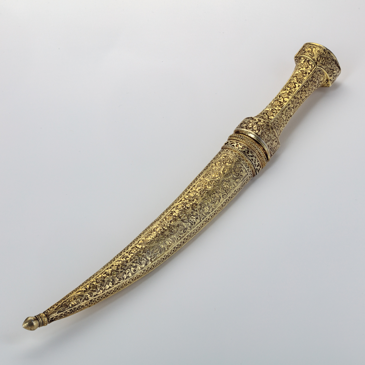 Ottoman Silver Gilt Jambiya