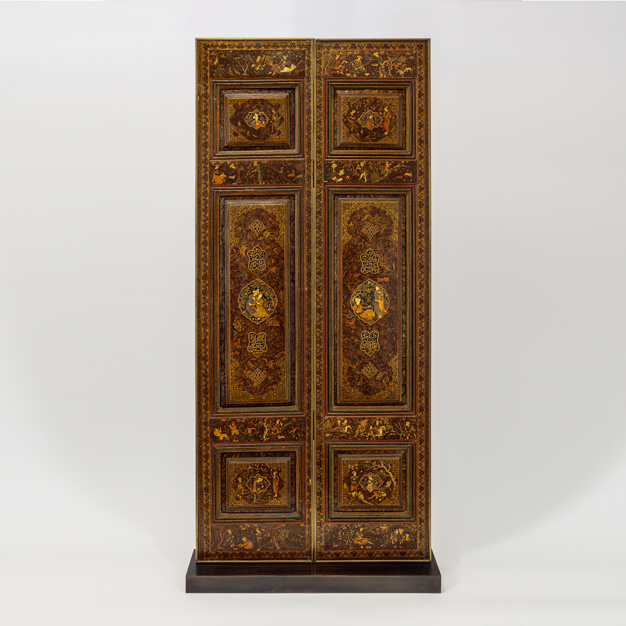 A Pair of Qajar Lacquer Doors