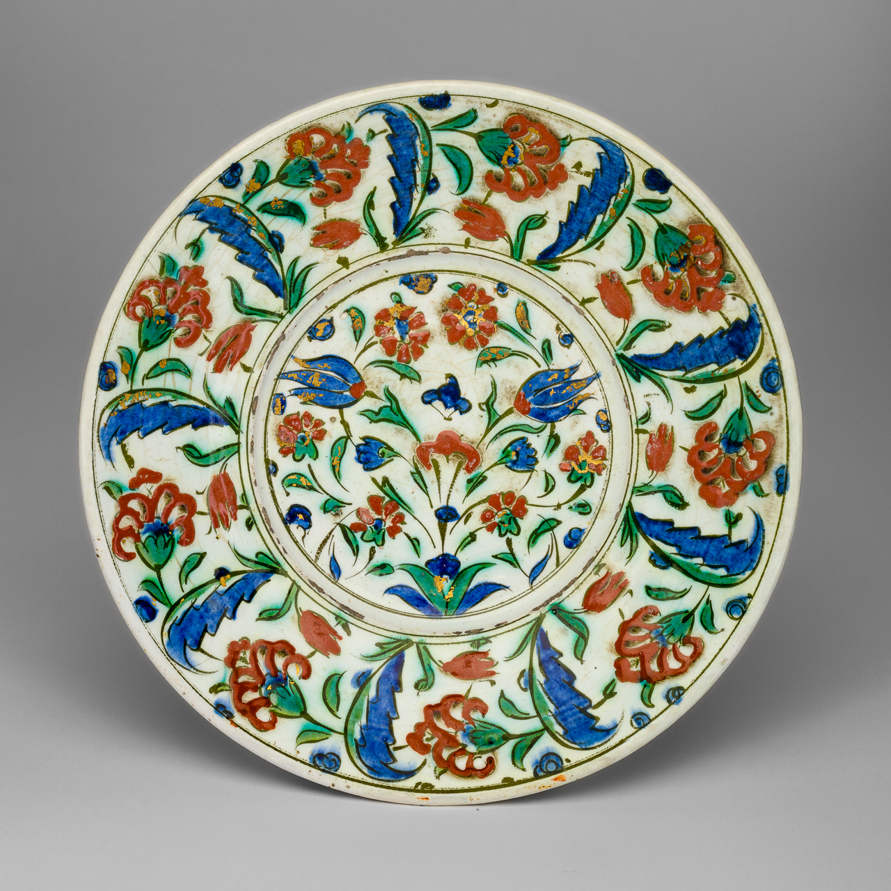 Quatre Fleurs Iznik Dish