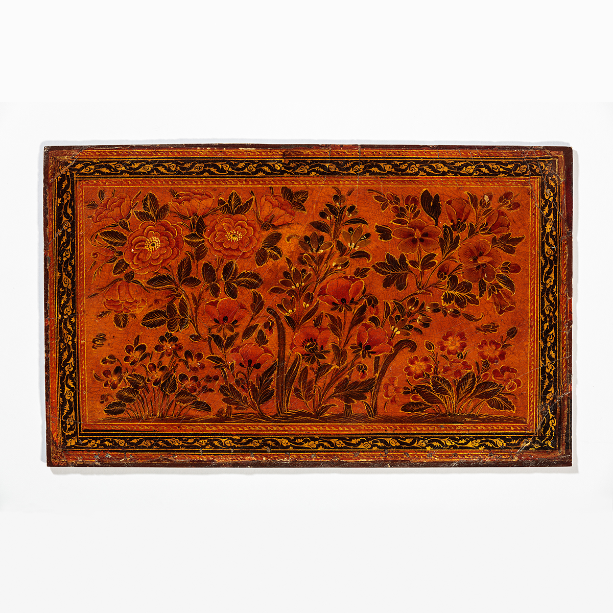 Lacquer Book Cover with Flowers