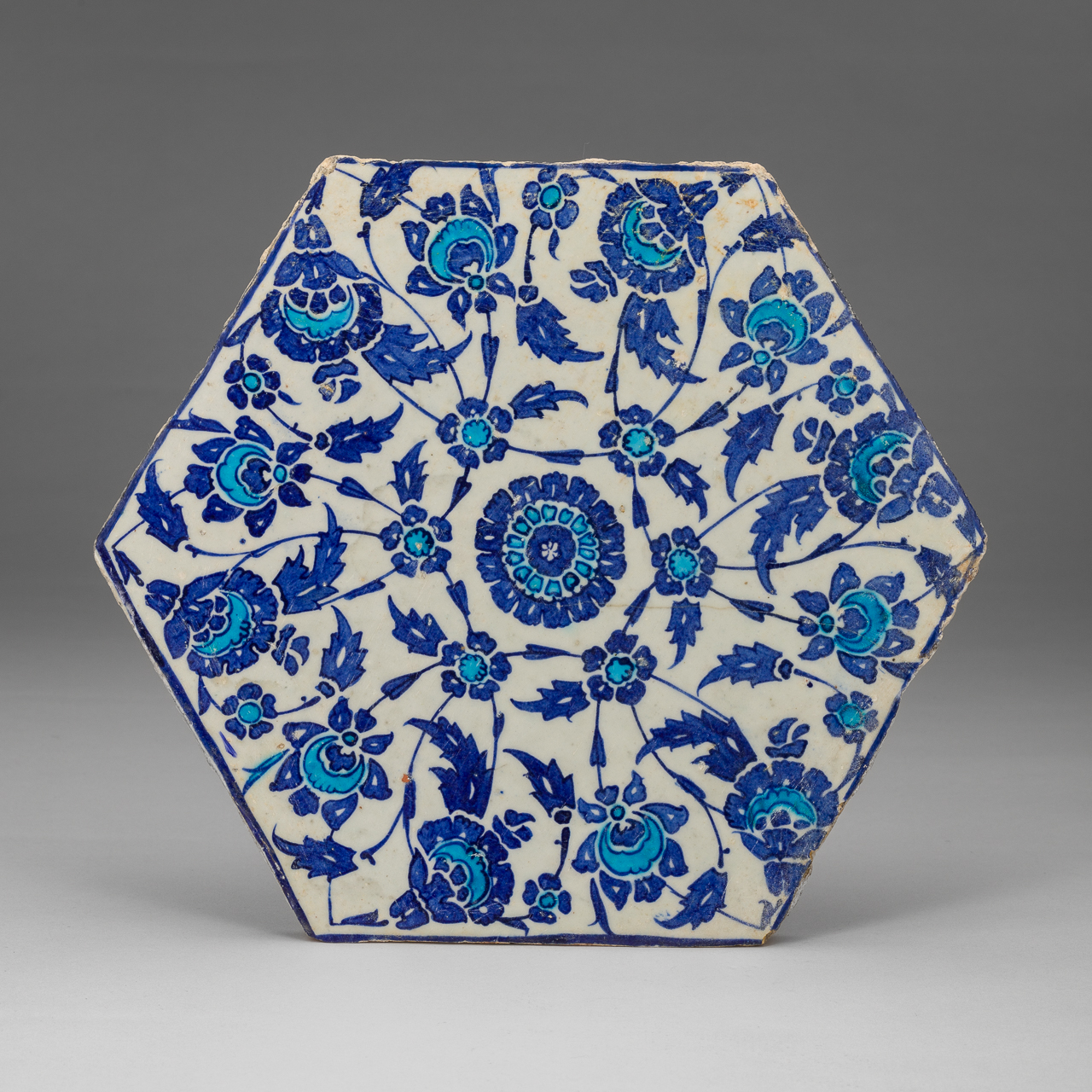 Hexagonal Iznik Tile from the Çinili Hamam