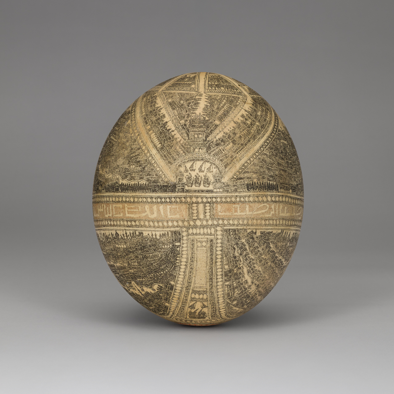 Engraved Ostrich Egg