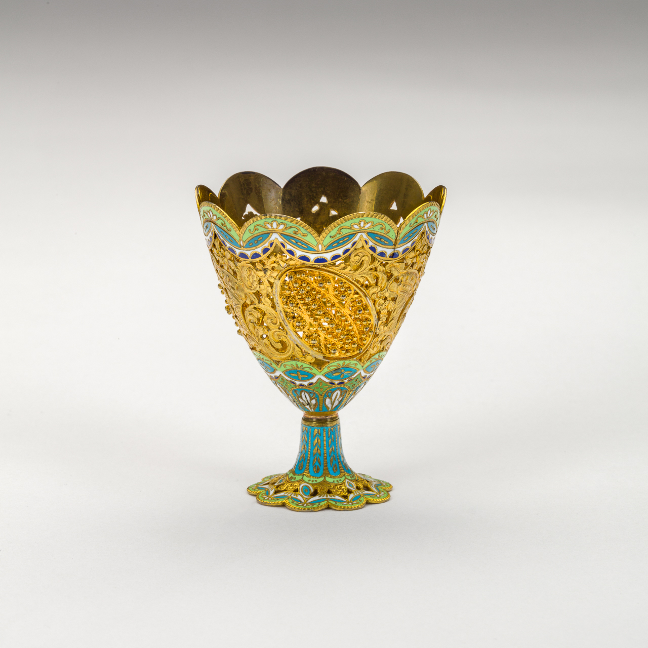 Enamelled and Gilt Zarf for the Ottoman Market