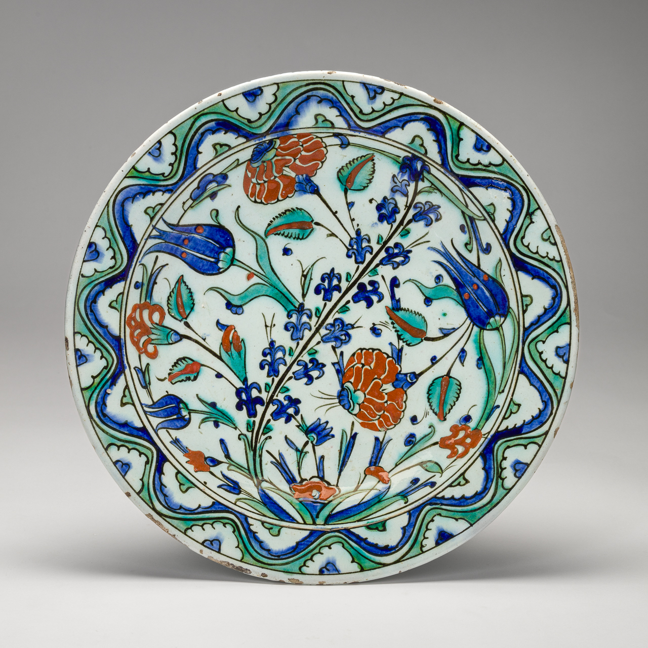 Polychrome Floral Iznik Dish