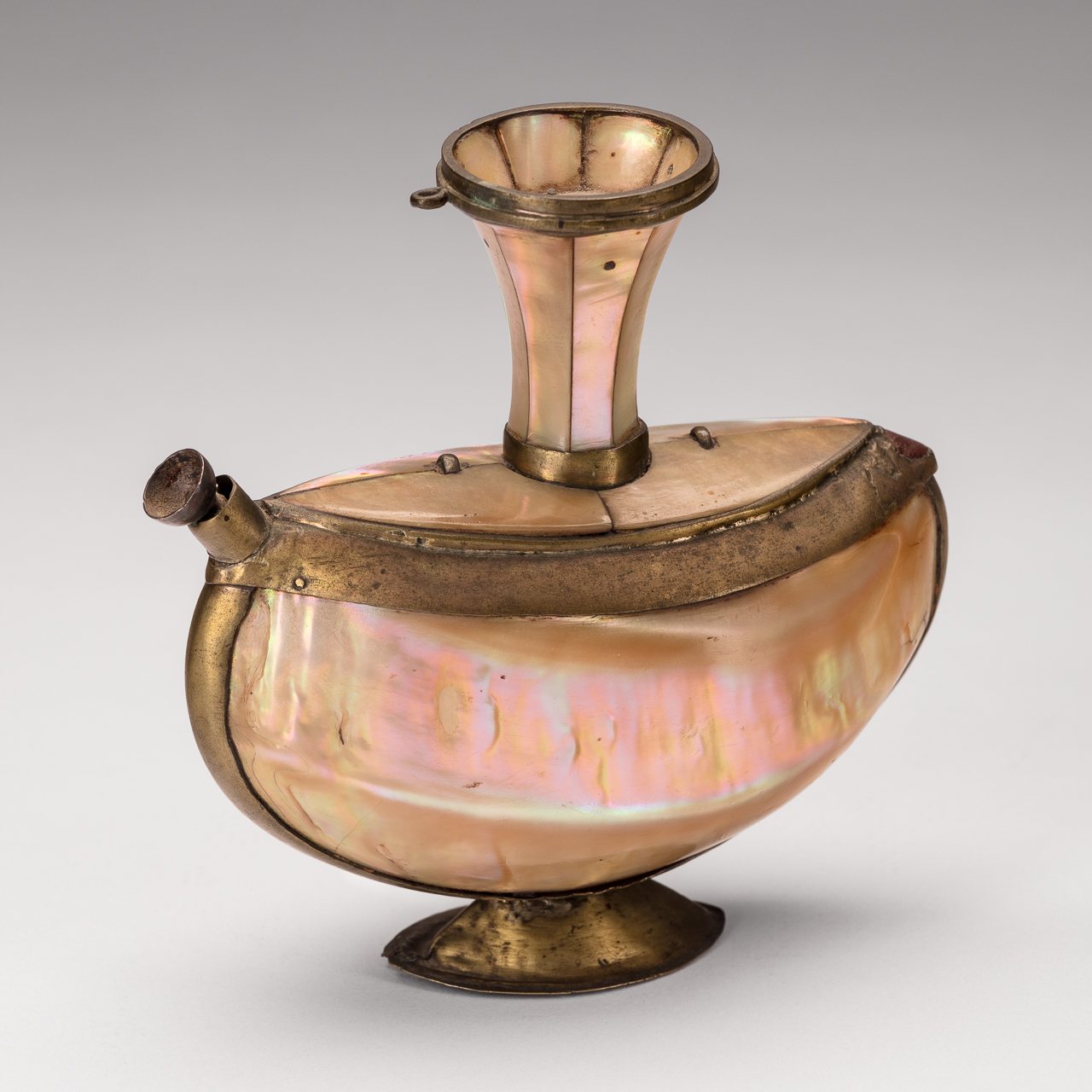 Mother-of-Pearl Pilgrim Flask