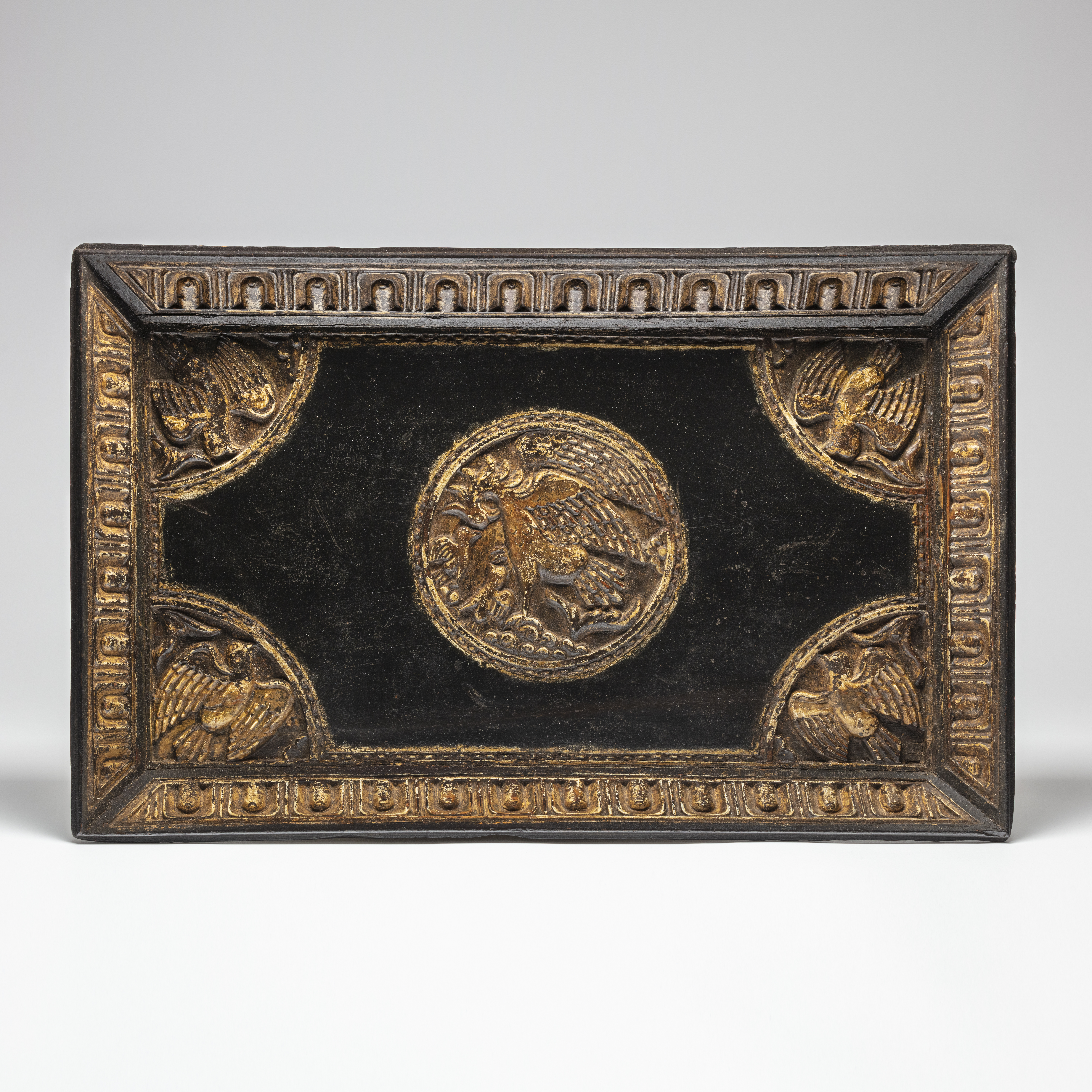 Sino-Portuguese Carved Wooden Tray