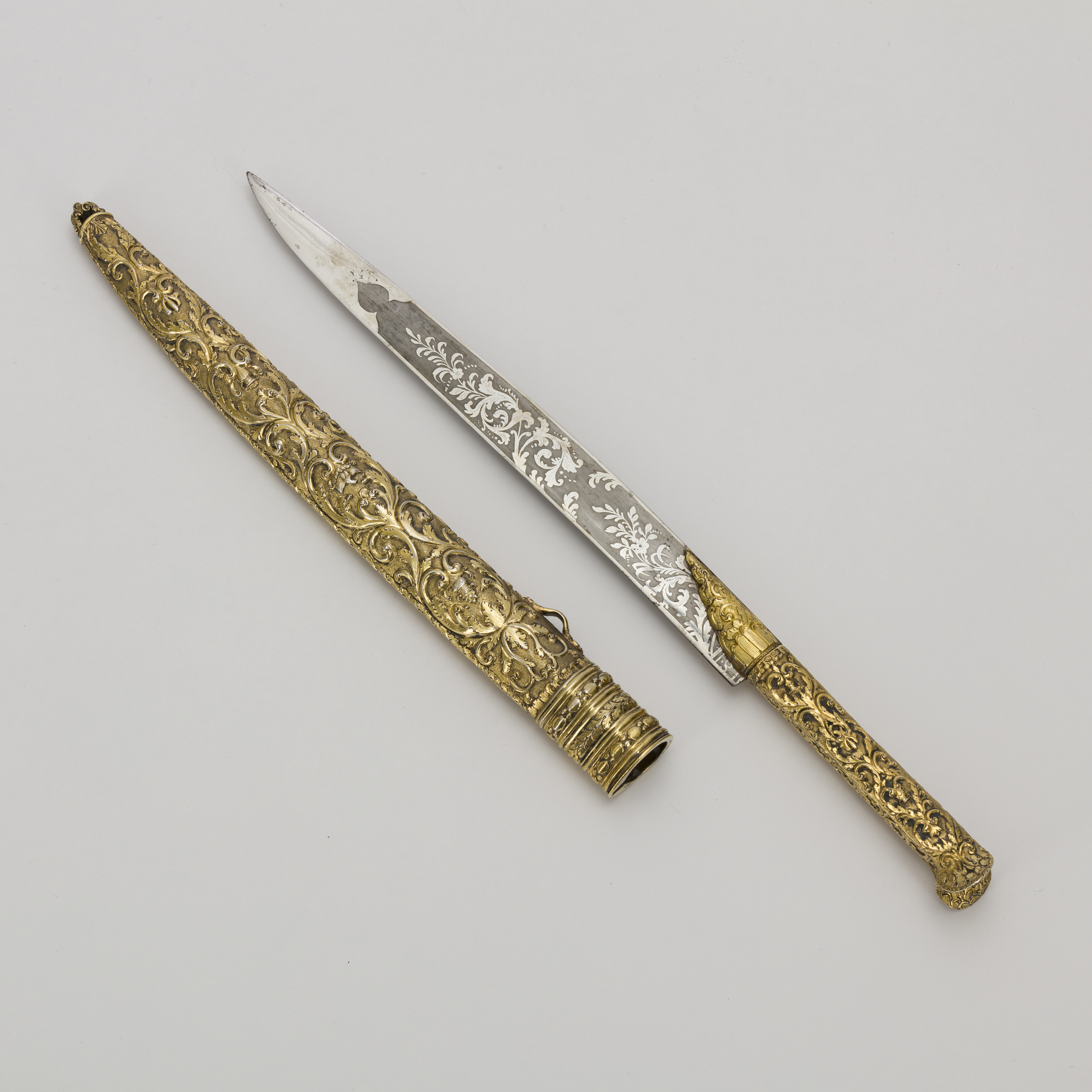 Early Victorian Silver Gilt Dagger