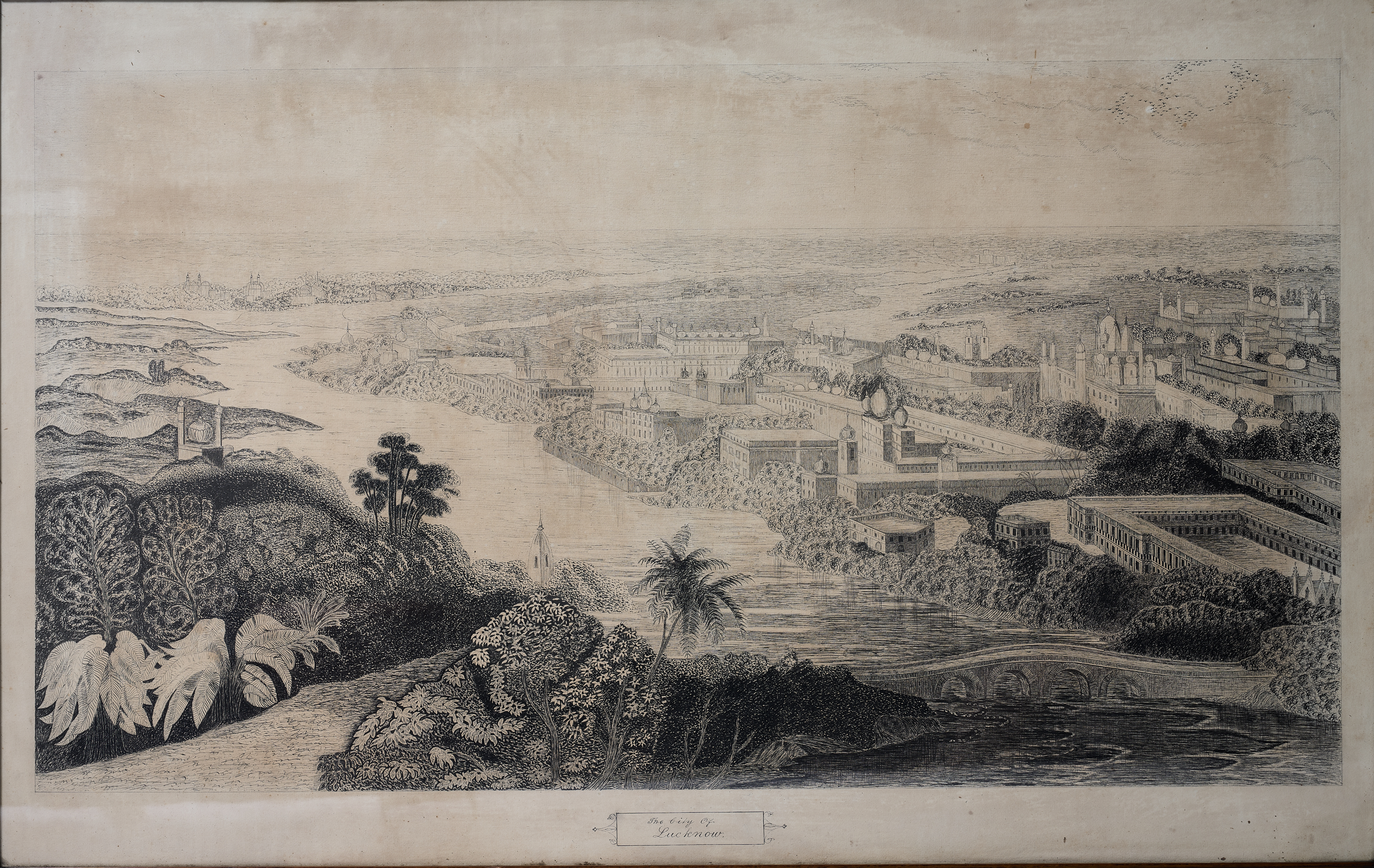 Bird's Eye View of Lucknow and the Country Towards Cawnpore