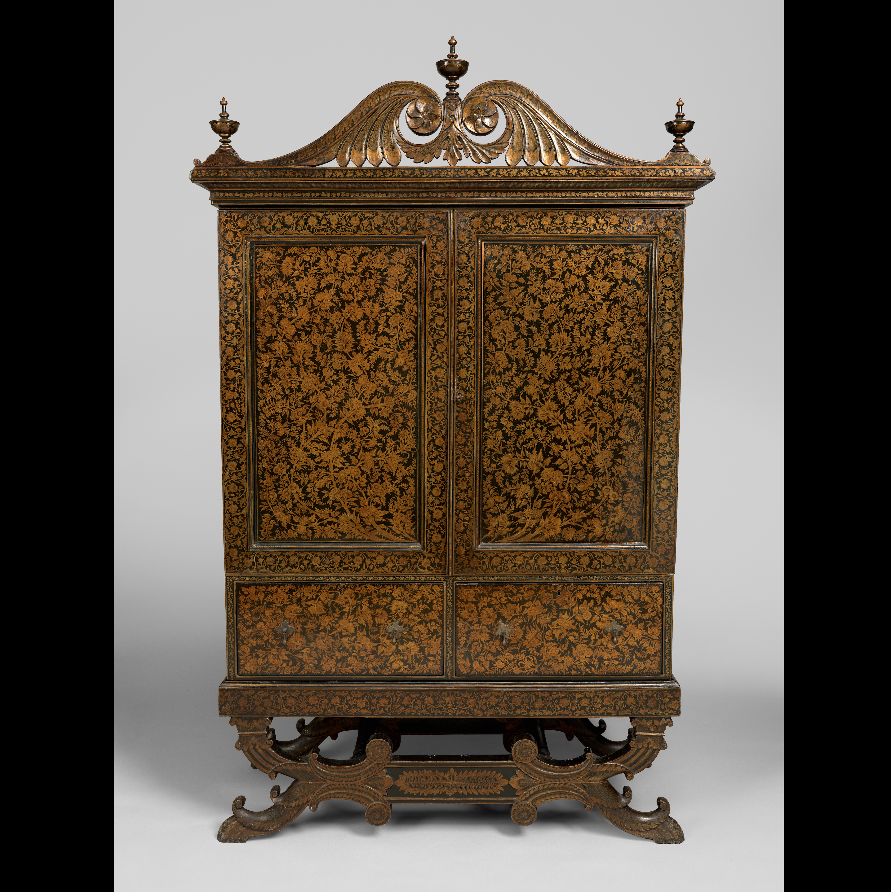 Indian Lacquered Cabinet